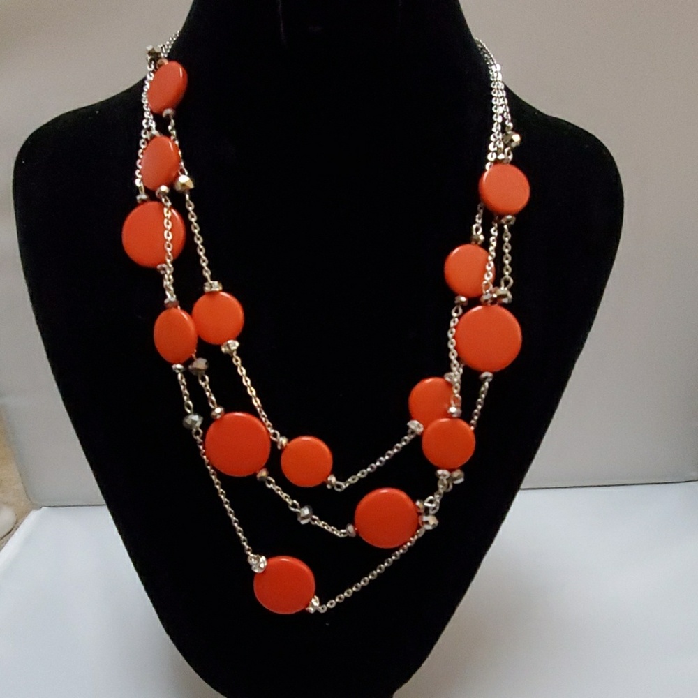 Kenilworth Orange 3-tier Necklace #8